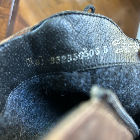 Rieker Square Toe Lace Up Brown Boots - Picture 3 of 11